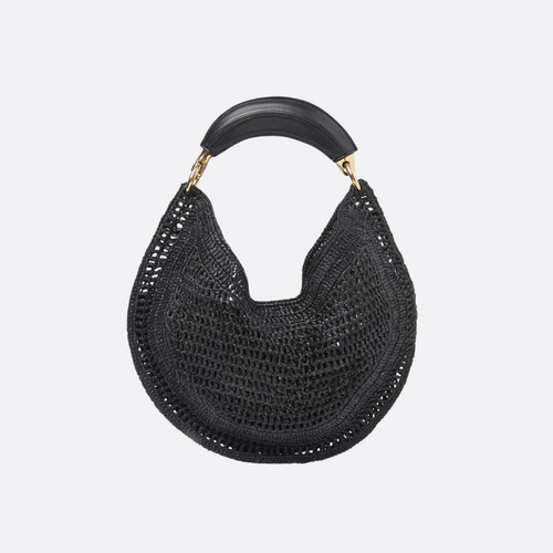 CHLOÉ SOMMER-BANANENTASCHE AUS RAFFIA-BAST