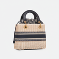 DIOR LADY DIOR HANDTASCHE AUS RATTAN
