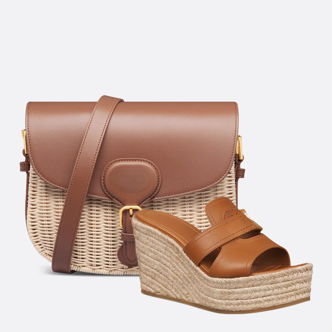 DIOR BOBBY MEDIUM TASCHE UND 30 MONTAIGNE WEDGE SANDALEN SET