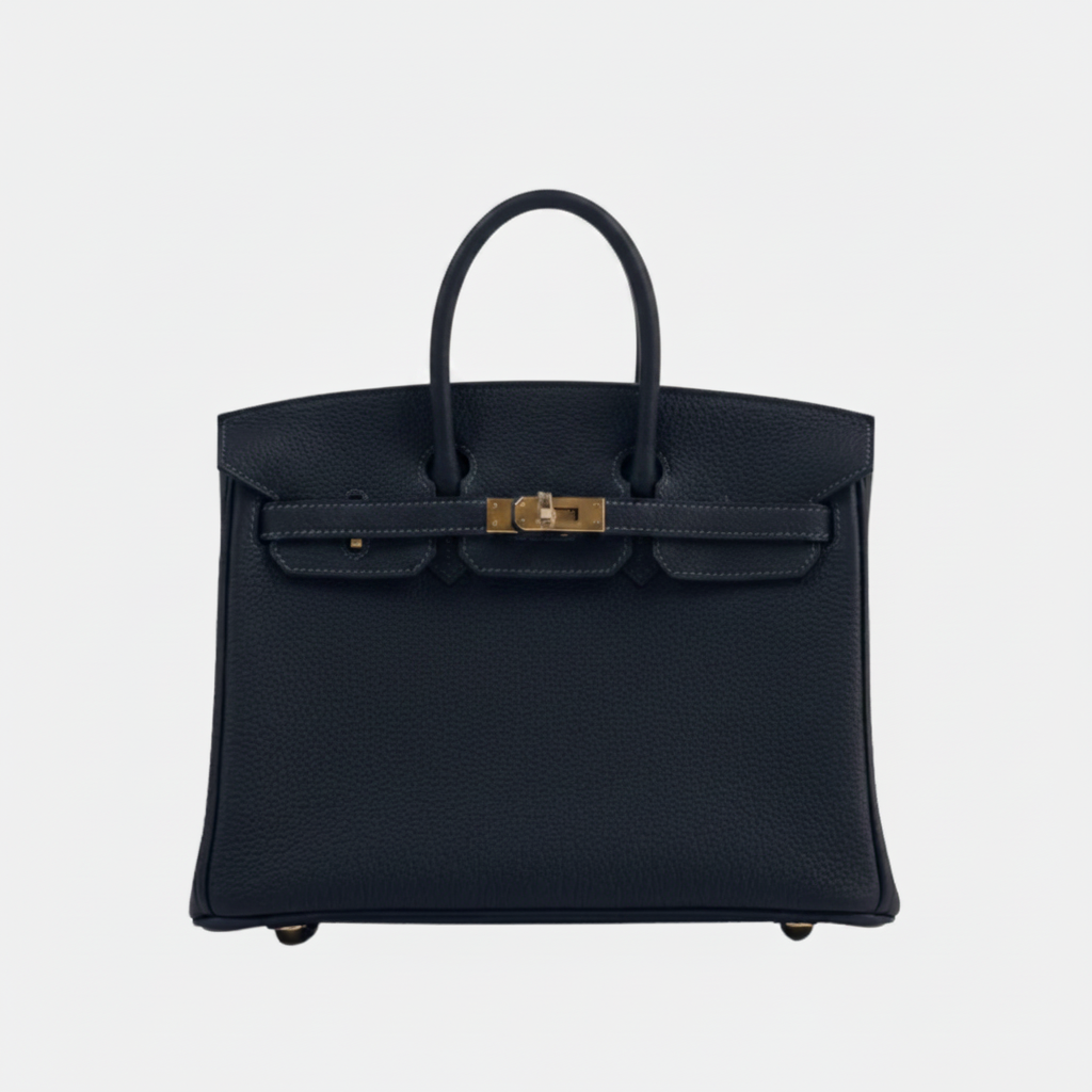 HERMÈS BIRKIN 25 HSS TASCHE IN CRAIE / GRIS TOURTERELLE AUS TOGO LEDER