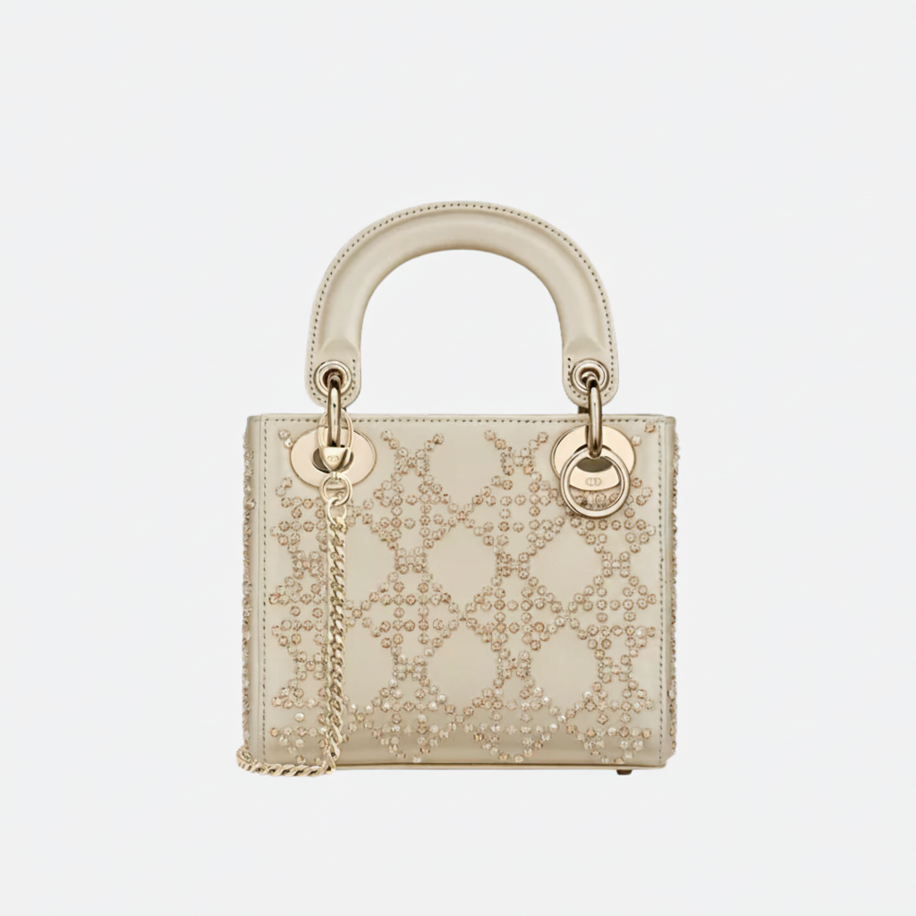 MINI LADY DIOR MIT PERLENBESTICKUNG
